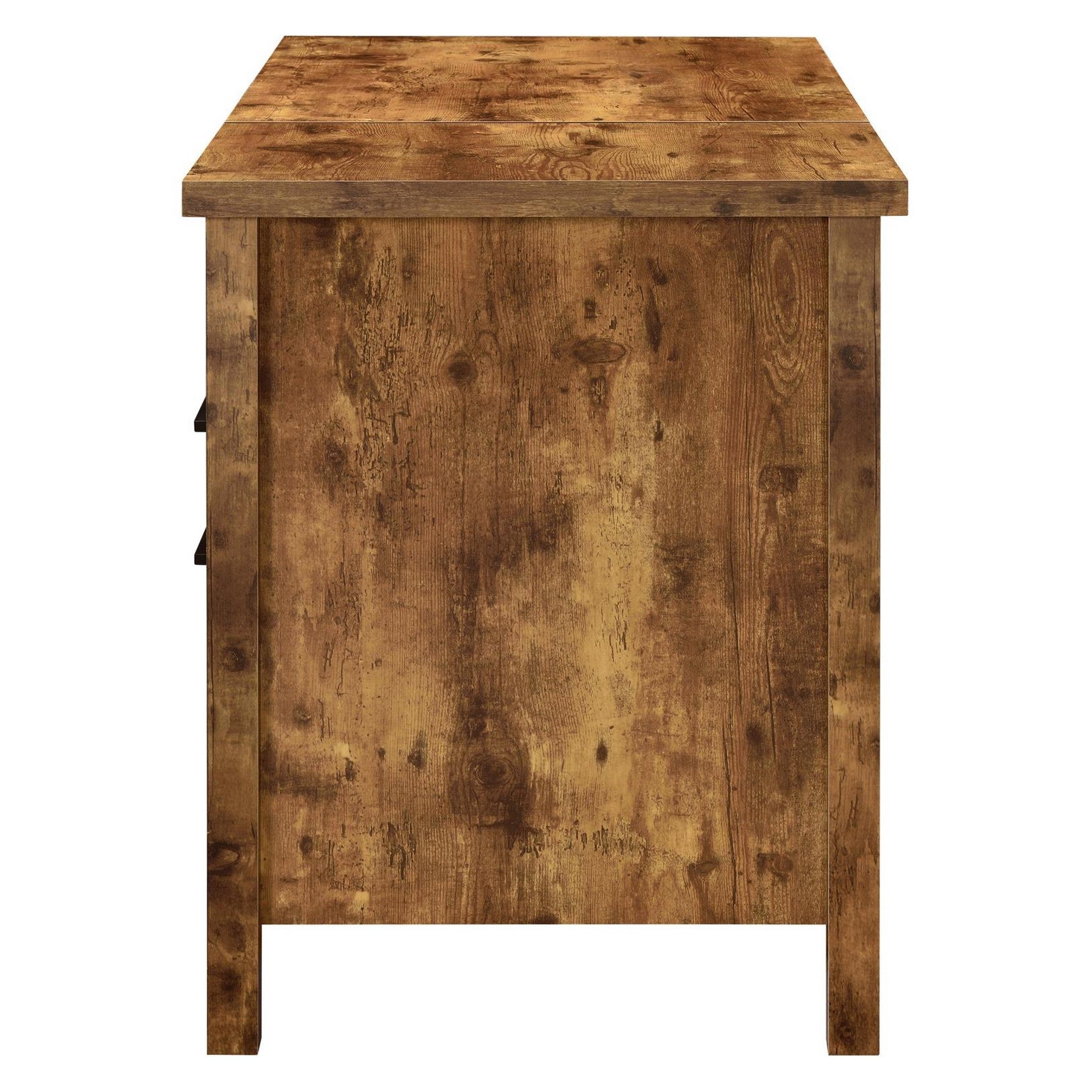 Delwin Lift Top Office Desk with File Cabinet Antique Nutmeg 881240