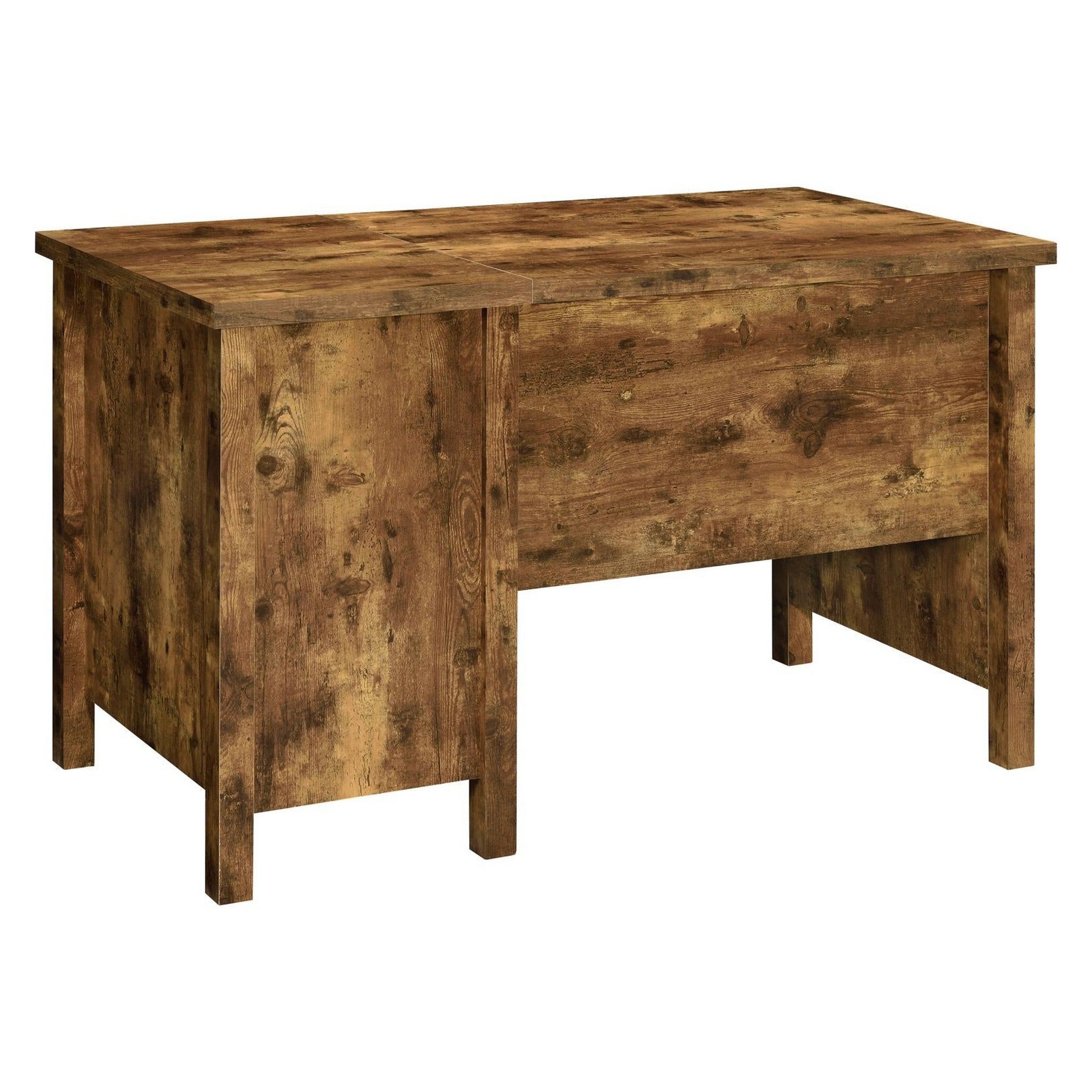 Delwin Lift Top Office Desk with File Cabinet Antique Nutmeg 881240
