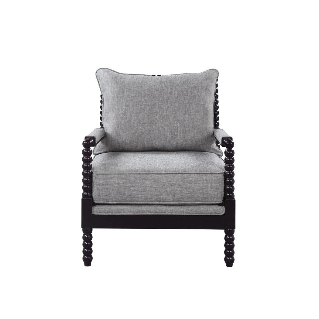 Blanchett Cushion Back Accent Chair Grey and Black 903824
