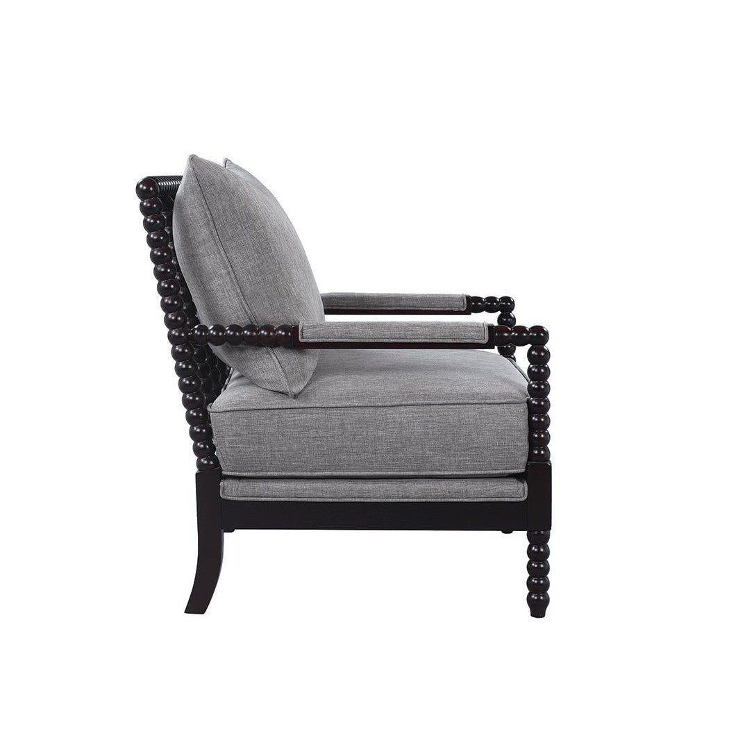 Blanchett Cushion Back Accent Chair Grey and Black 903824