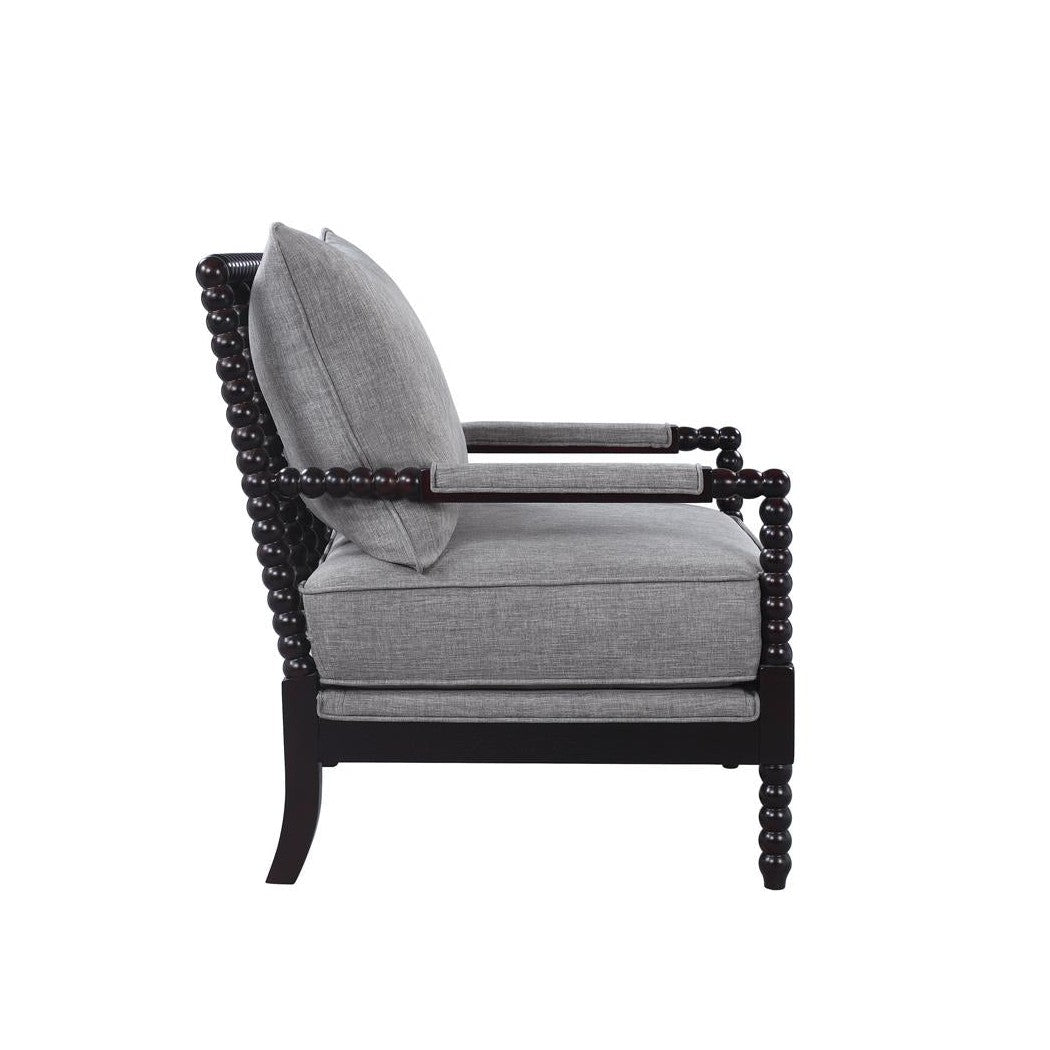 Blanchett Cushion Back Accent Chair Grey and Black 903824