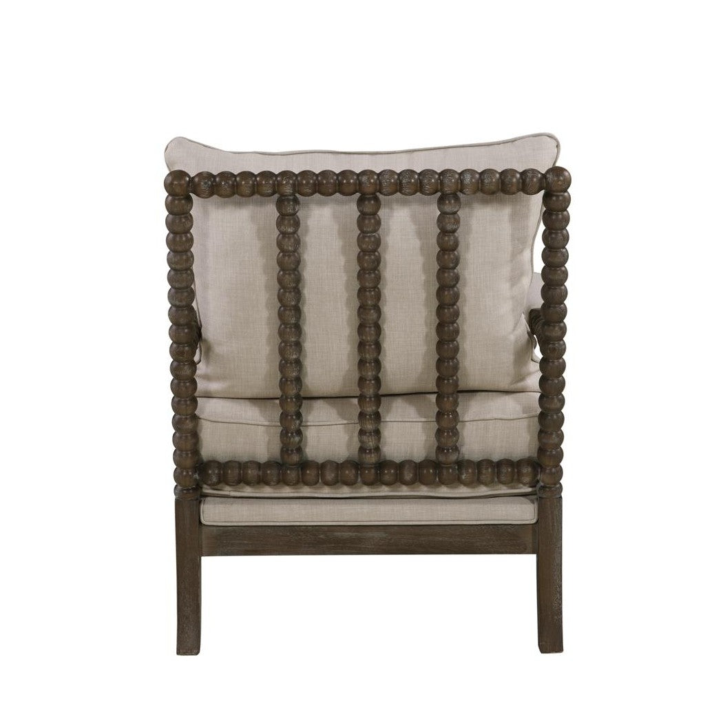 Blanchett Cushion Back Accent Chair Beige and Natural 905362