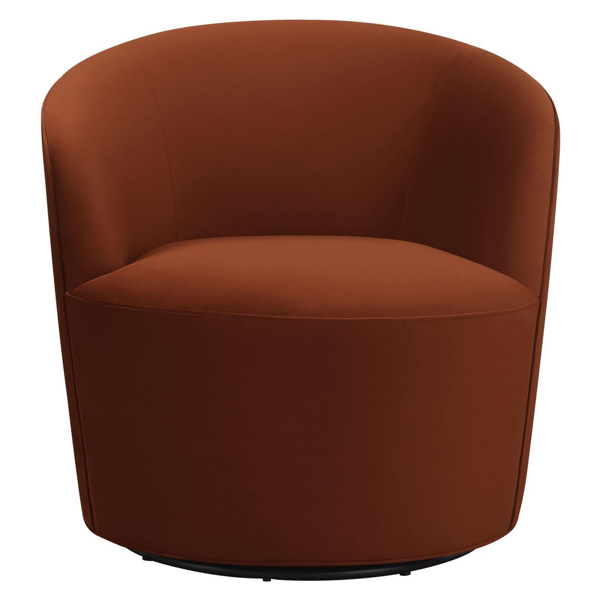 Joyce Sloped Arms Swivel Chair Burnt Orange 905631