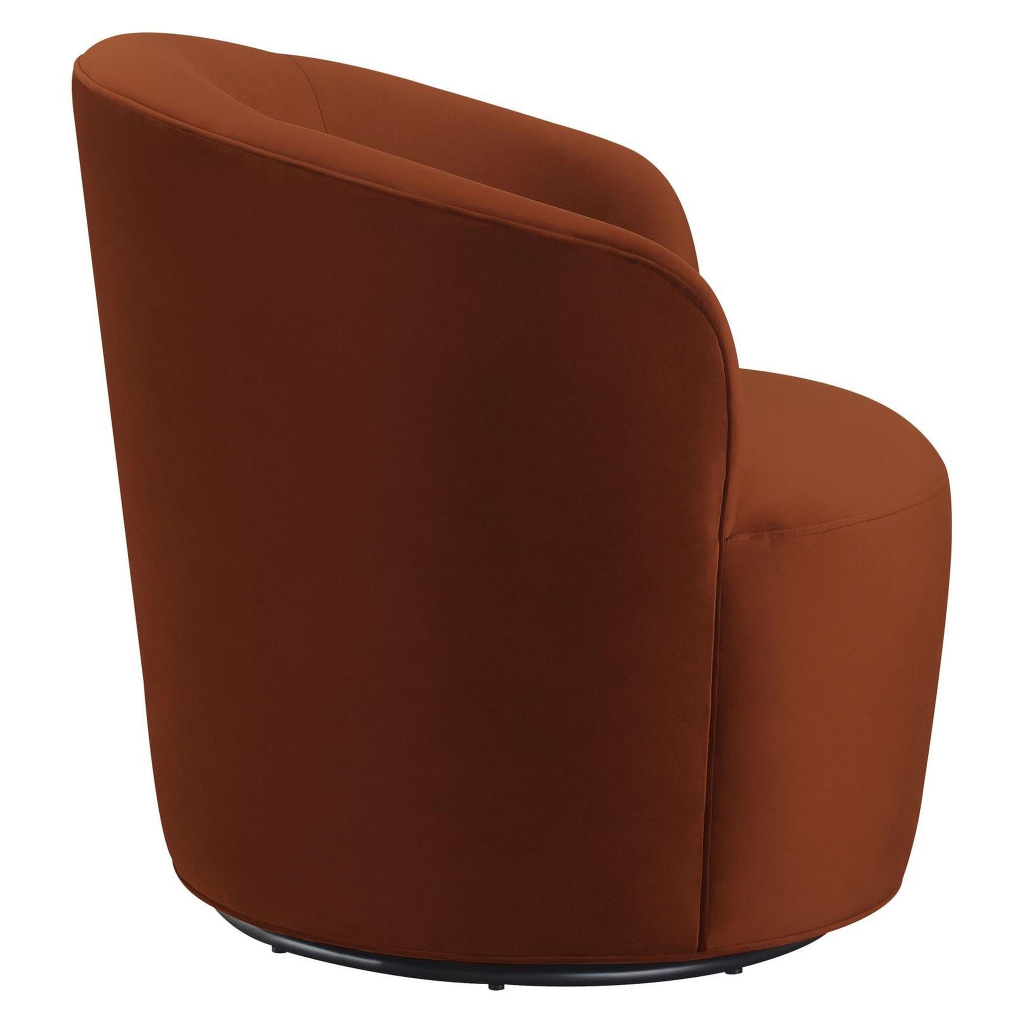 Joyce Sloped Arms Swivel Chair Burnt Orange 905631