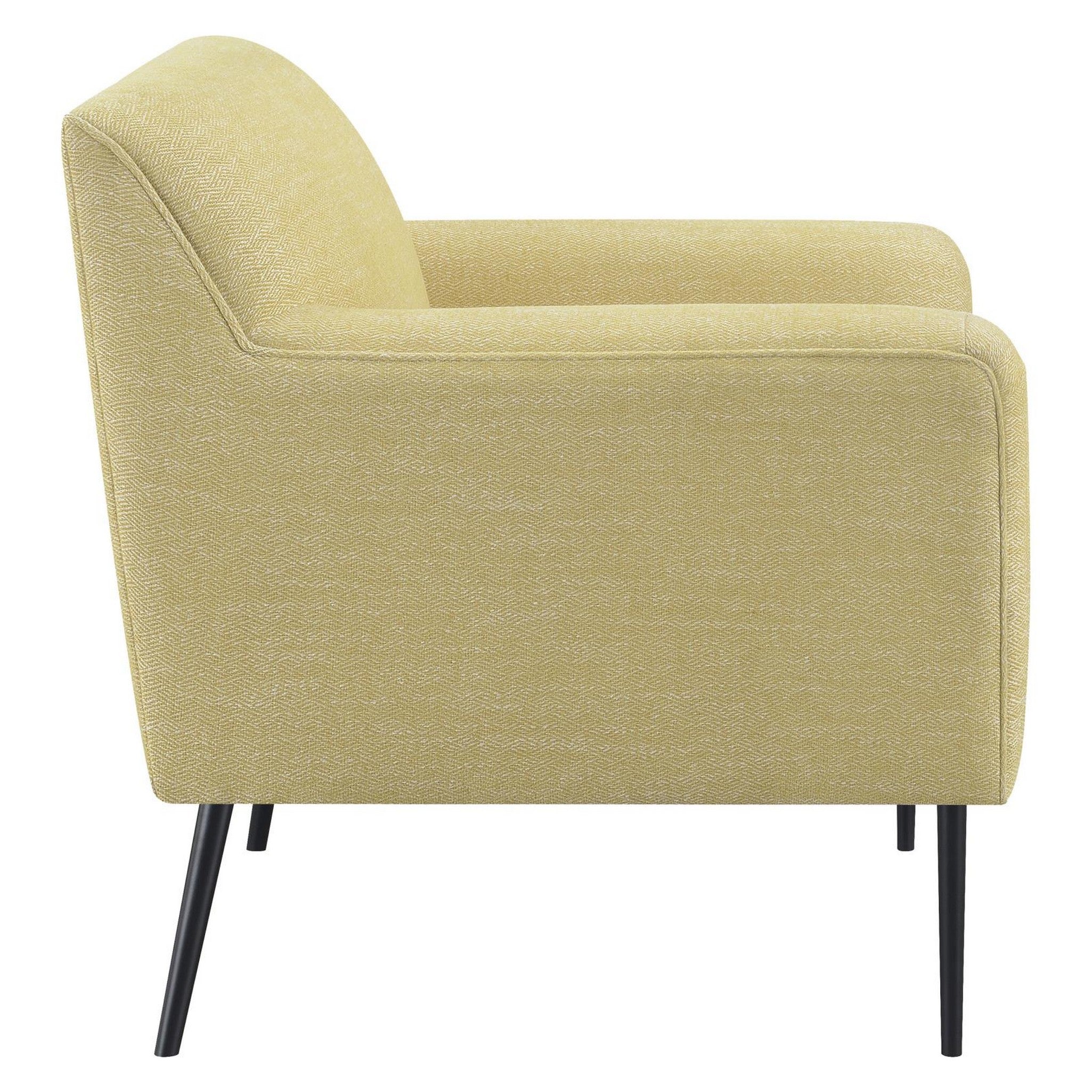 Sally Upholstered Track Arms Accent Chair Lemon 905639
