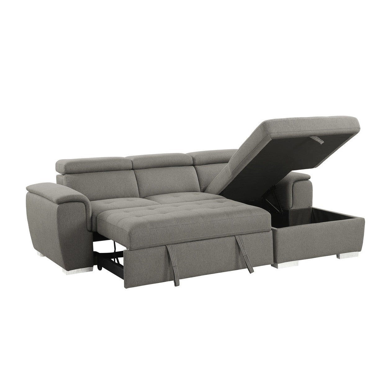 (2)2-Piece Sectional with Pull-out Bed and Adjustable Headrests 9355BR*22LRC