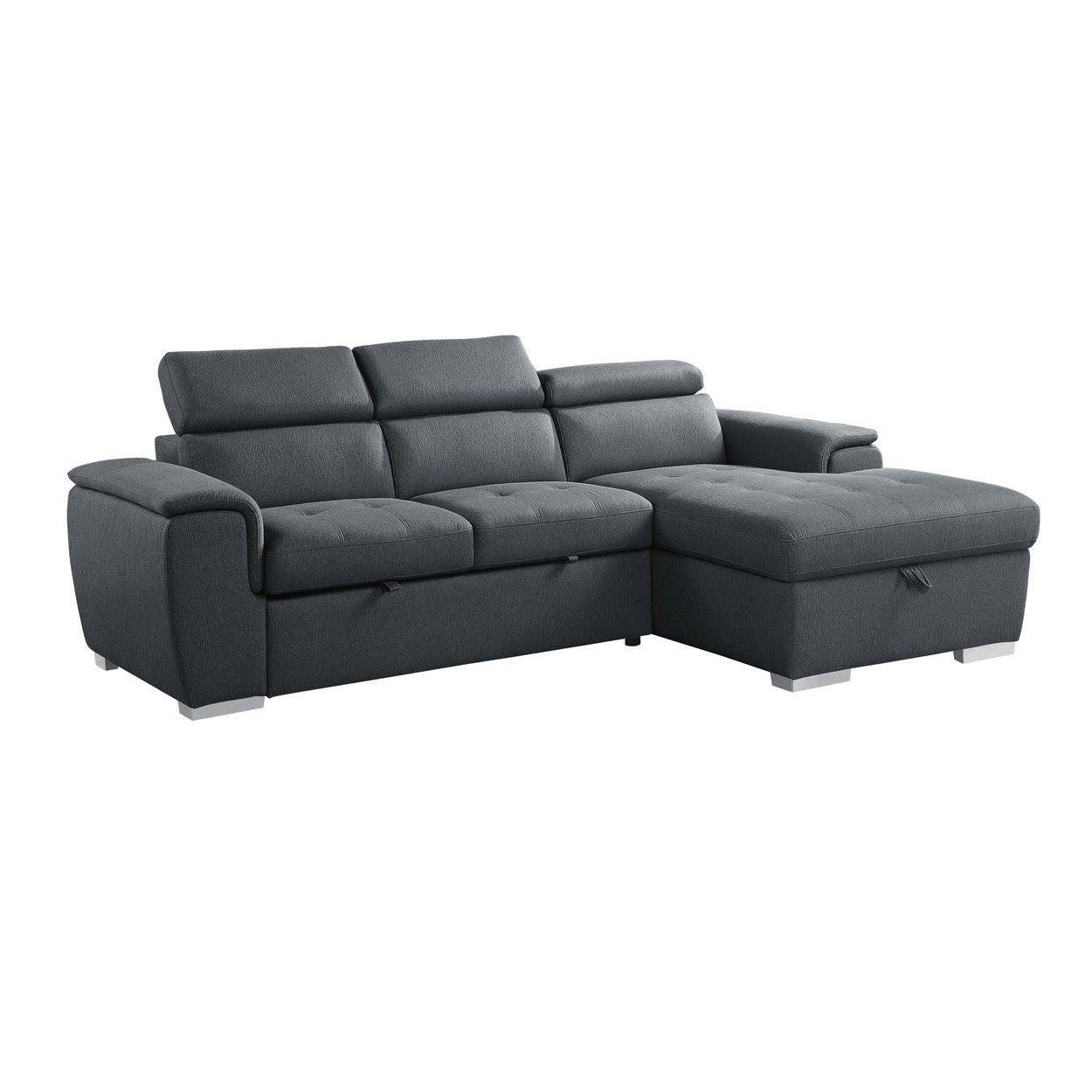 (2)2-Piece Sectional with Pull-out Bed and Adjustable Headrests 9355CC*22LRC