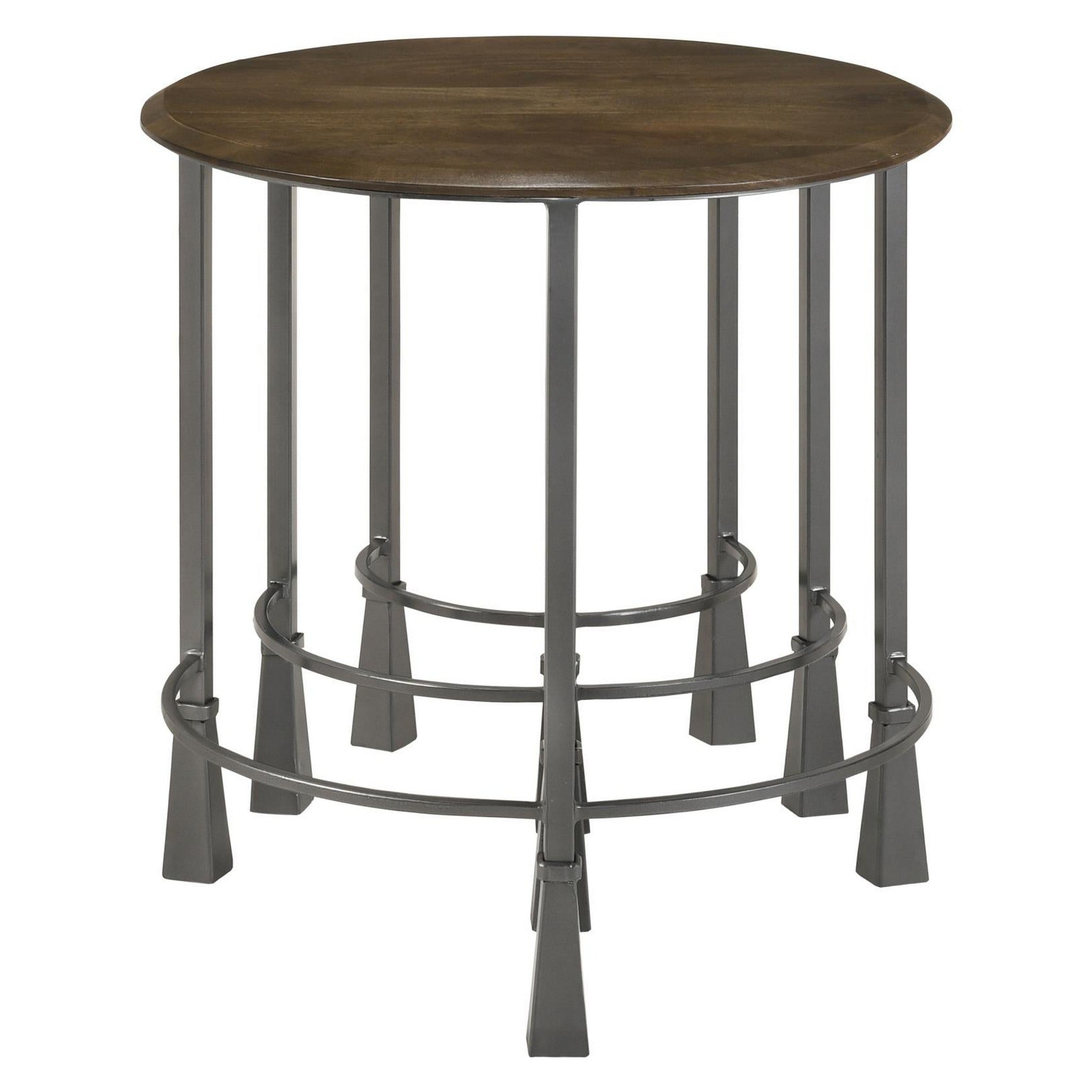 Deja 3-piece Round Nesting Table Natural and Gunmetal 935971