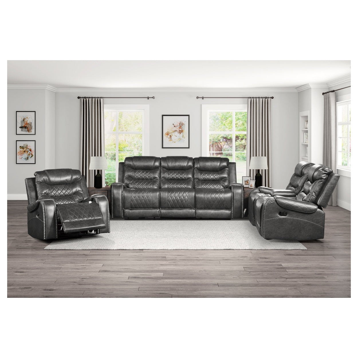 Swivel Glider Reclining Chair 9405GY-1