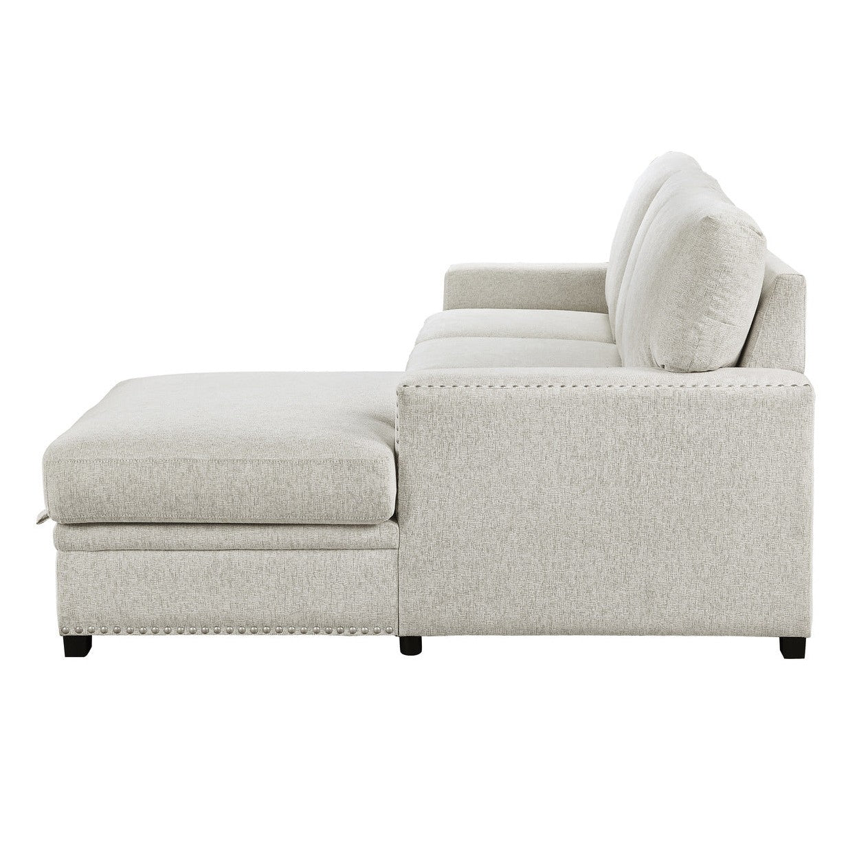 (2)2-Piece Sectional with Pull-out Bed and Right Chaise with Hidden Storage 9468BE*2RC2L