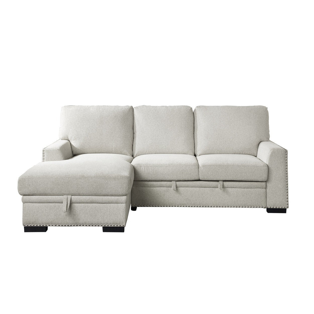 (2)2-Piece Sectional with Pull-out Bed and Left Chaise with Hidden Storage 9468BE*2LC2R