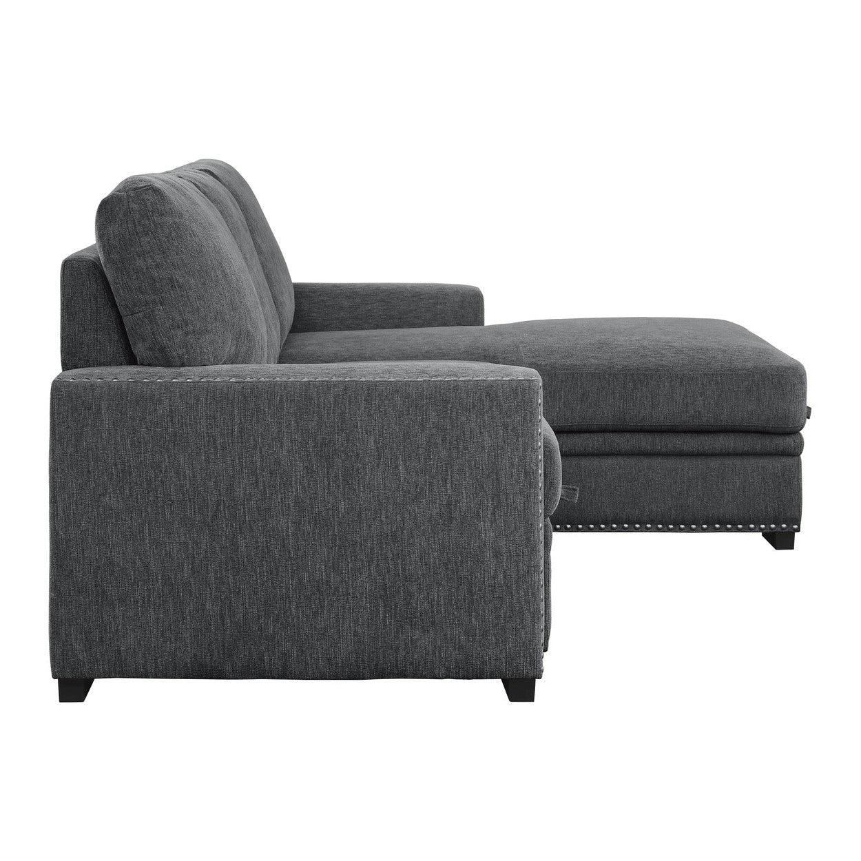 (2)2-Piece Sectional with Pull-out Bed and Right Chaise with Hidden Storage 9468CC*2RC2L