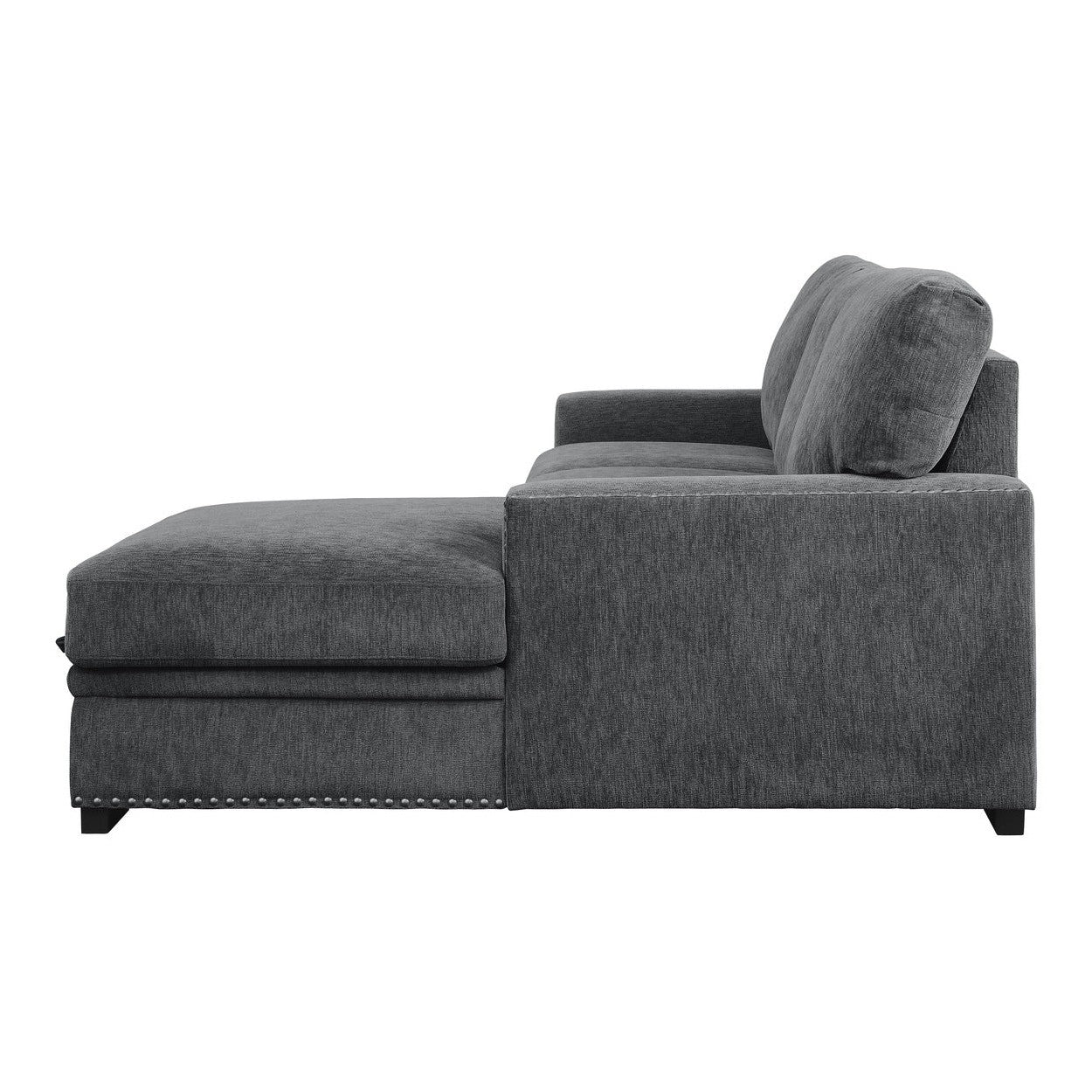 (2)2-Piece Sectional with Pull-out Bed and Right Chaise with Hidden Storage 9468CC*2RC2L