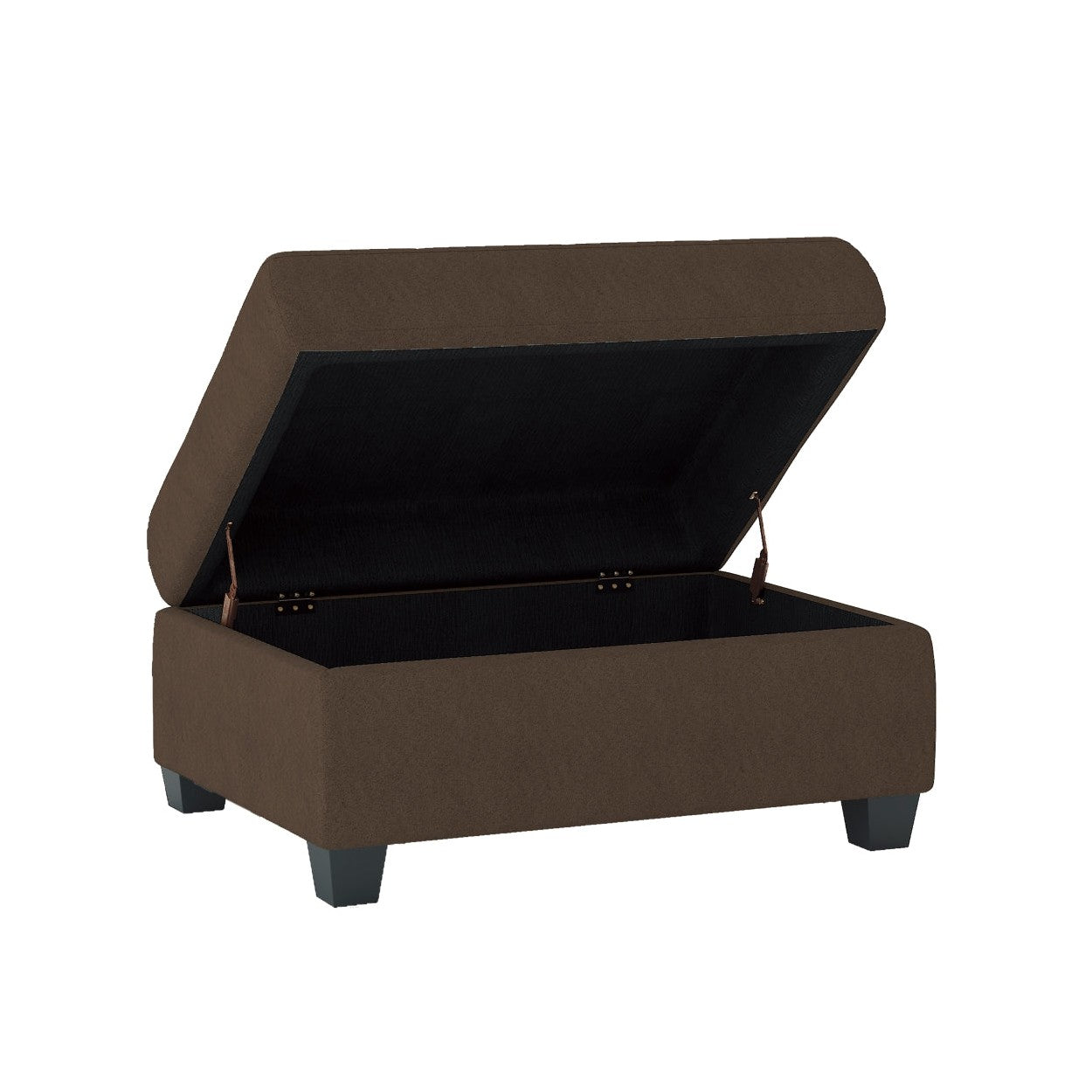 OTTOMAN W/ STORAGE, CHOCOLATE 100% POLYESTER 9507CHC-4