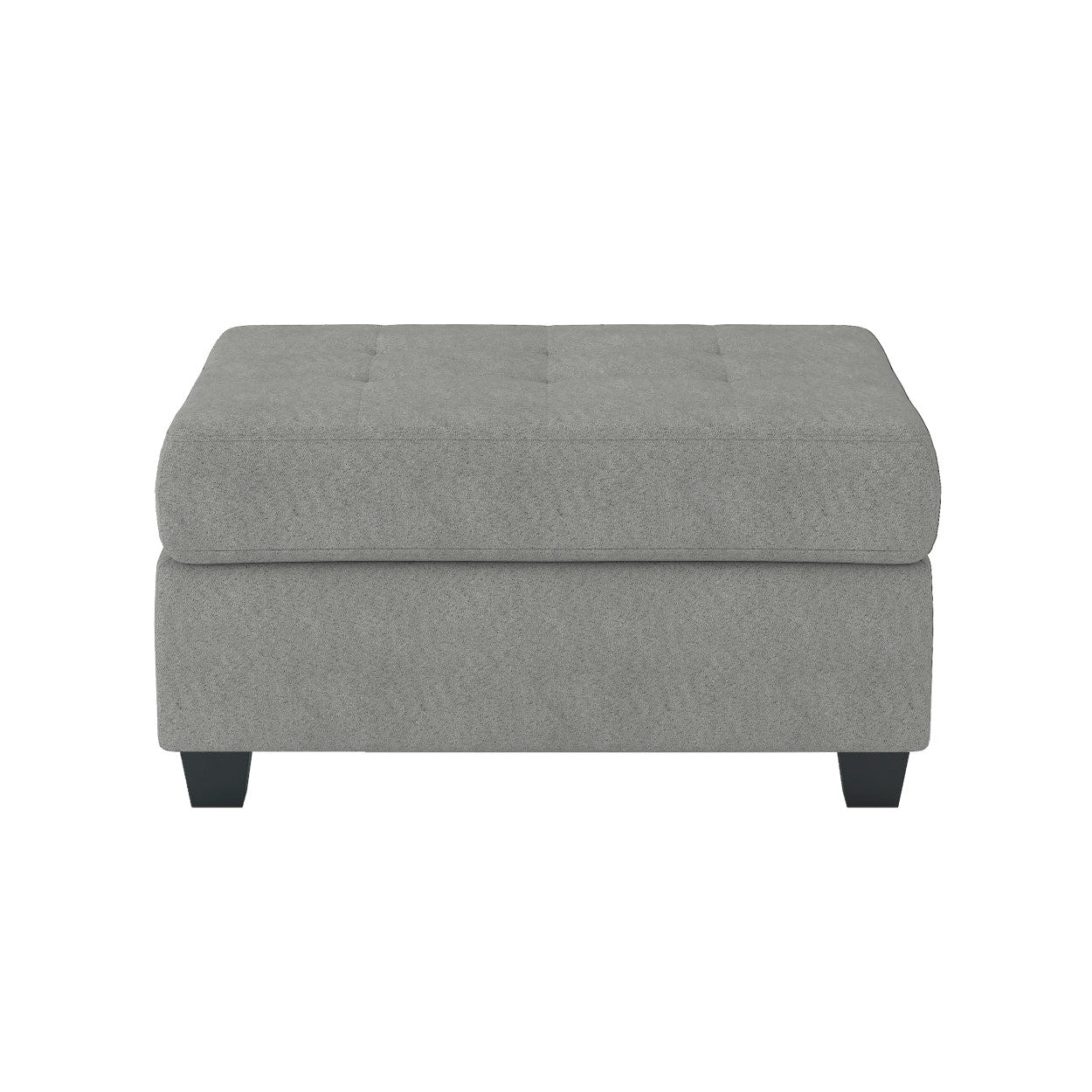 OTTOMAN W/ STORAGE, LIGHT GRAY 100% POLYESTER 9507GRY-4