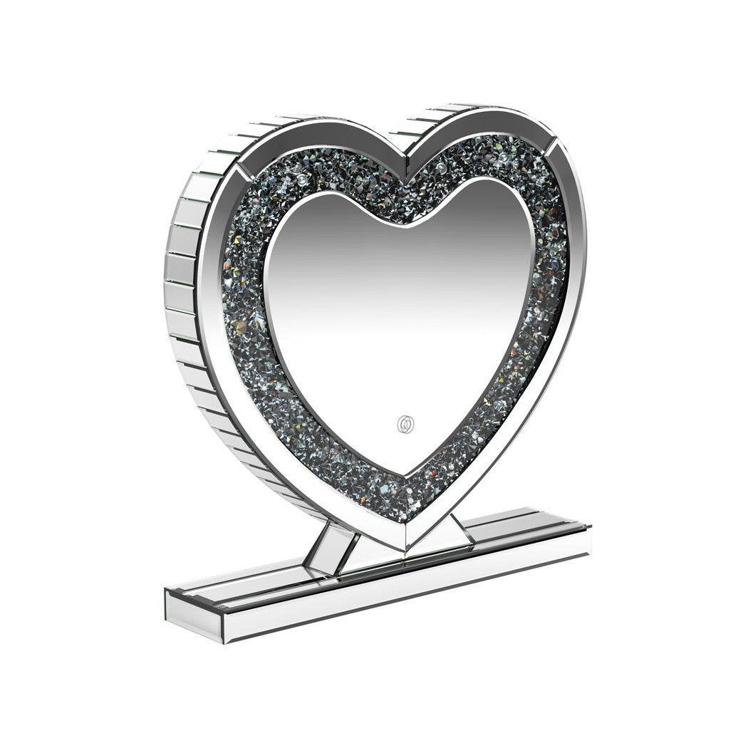 Euston Heart Shape Table Mirror Silver 961528