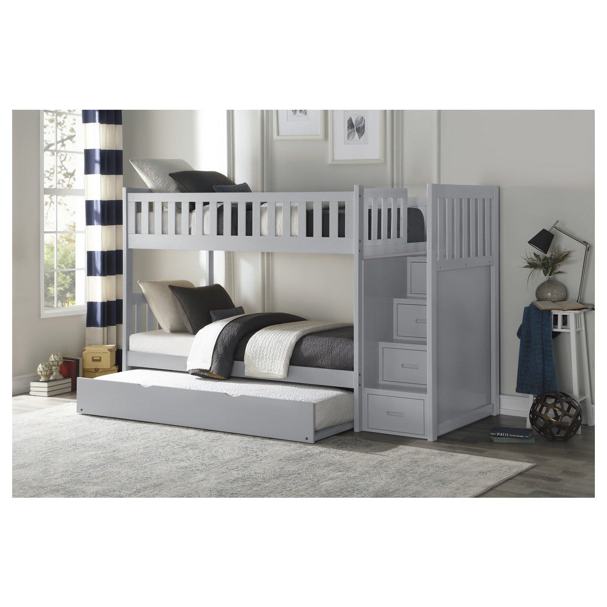 TWIN TRUNDLE WITH 13PCS SLATES B2063-R