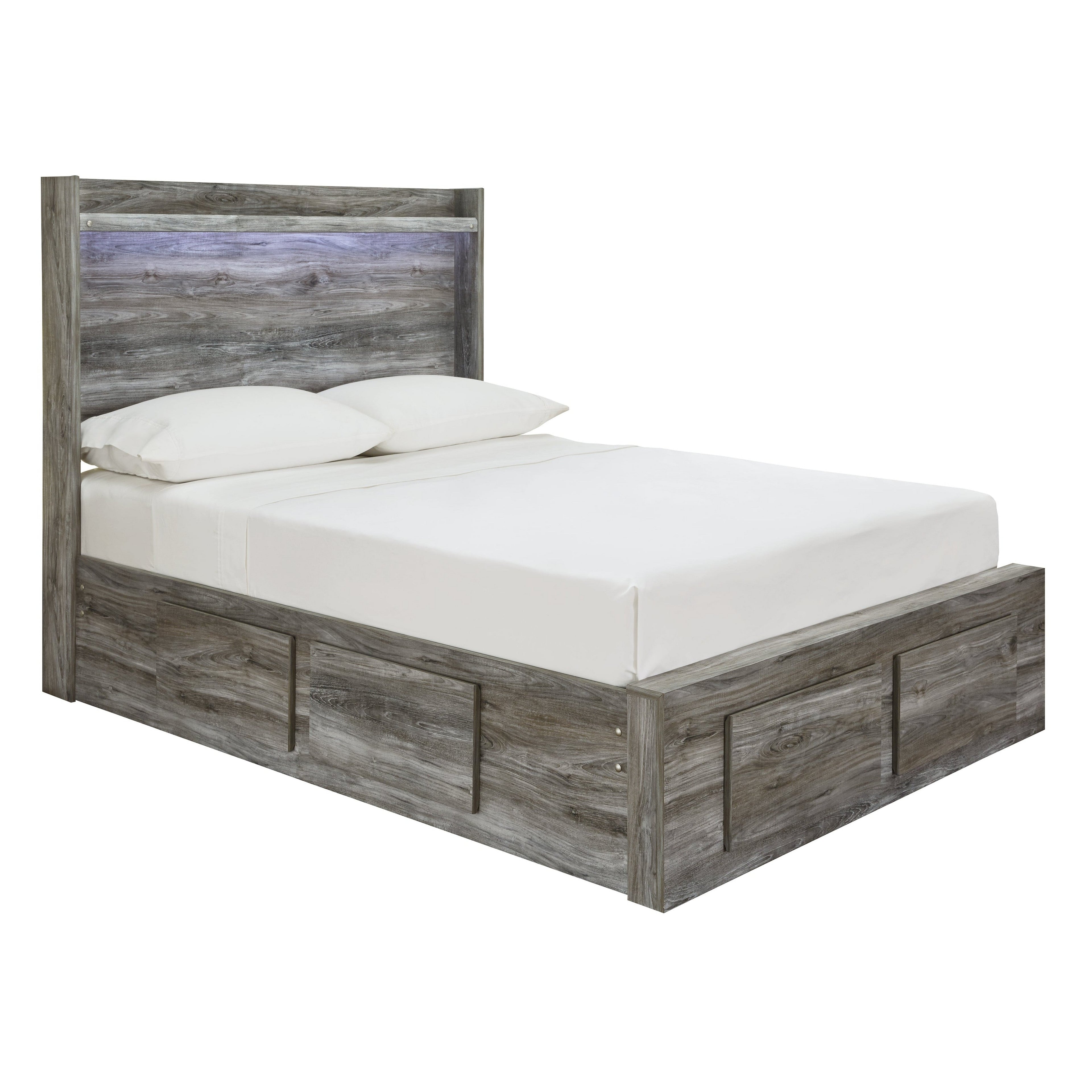 Baystorm Panel Bed with 6 Storage Drawers Ash-B221B27