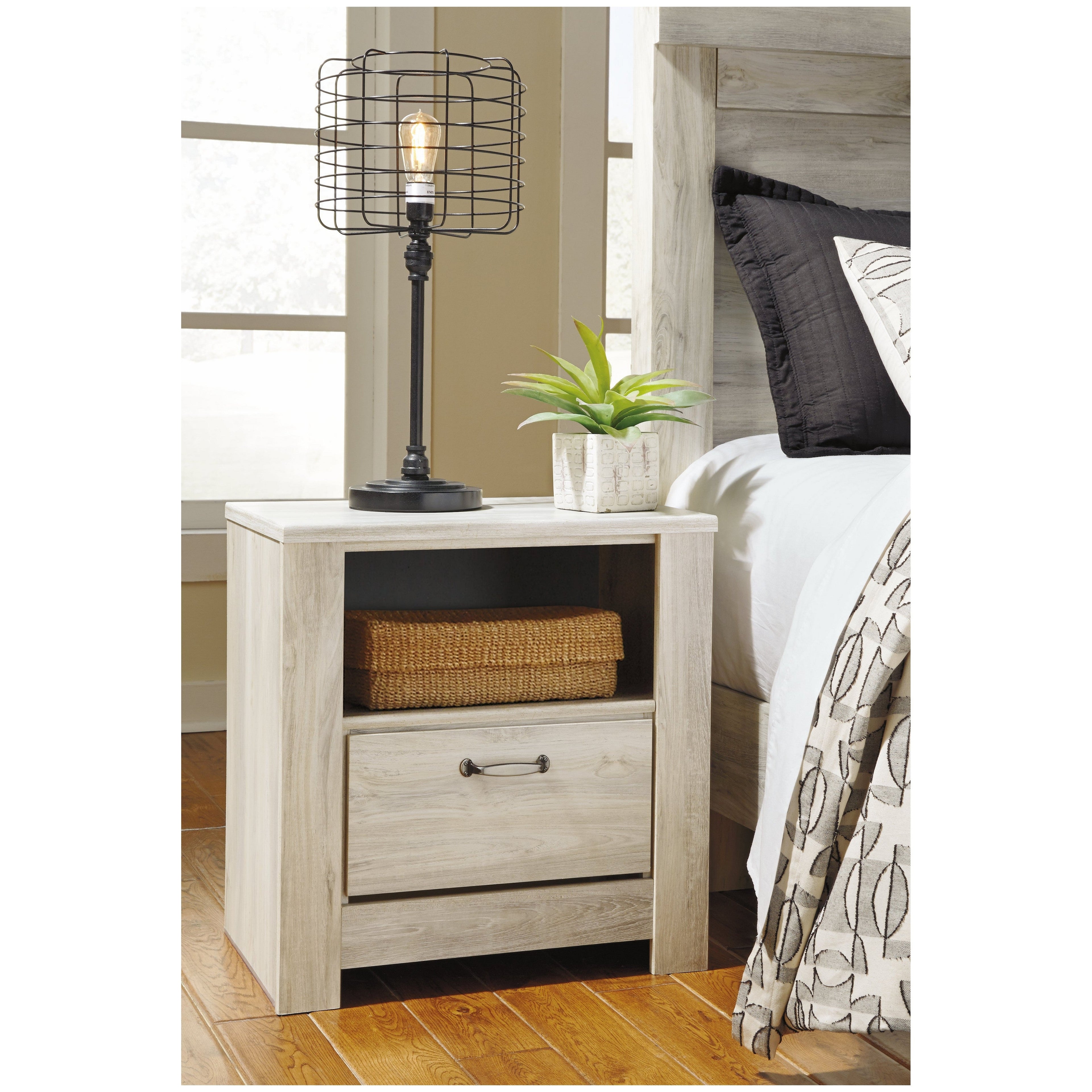Bellaby Queen Crossbuck Panel Bed, Dresser, Mirror and 2 Nightstands Ash-B331B13