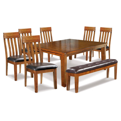 Ralene Dining Table and 6 Chairs and Bench Ash-D594D10