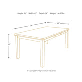 Ralene Dining Extension Table Ash-D594-35