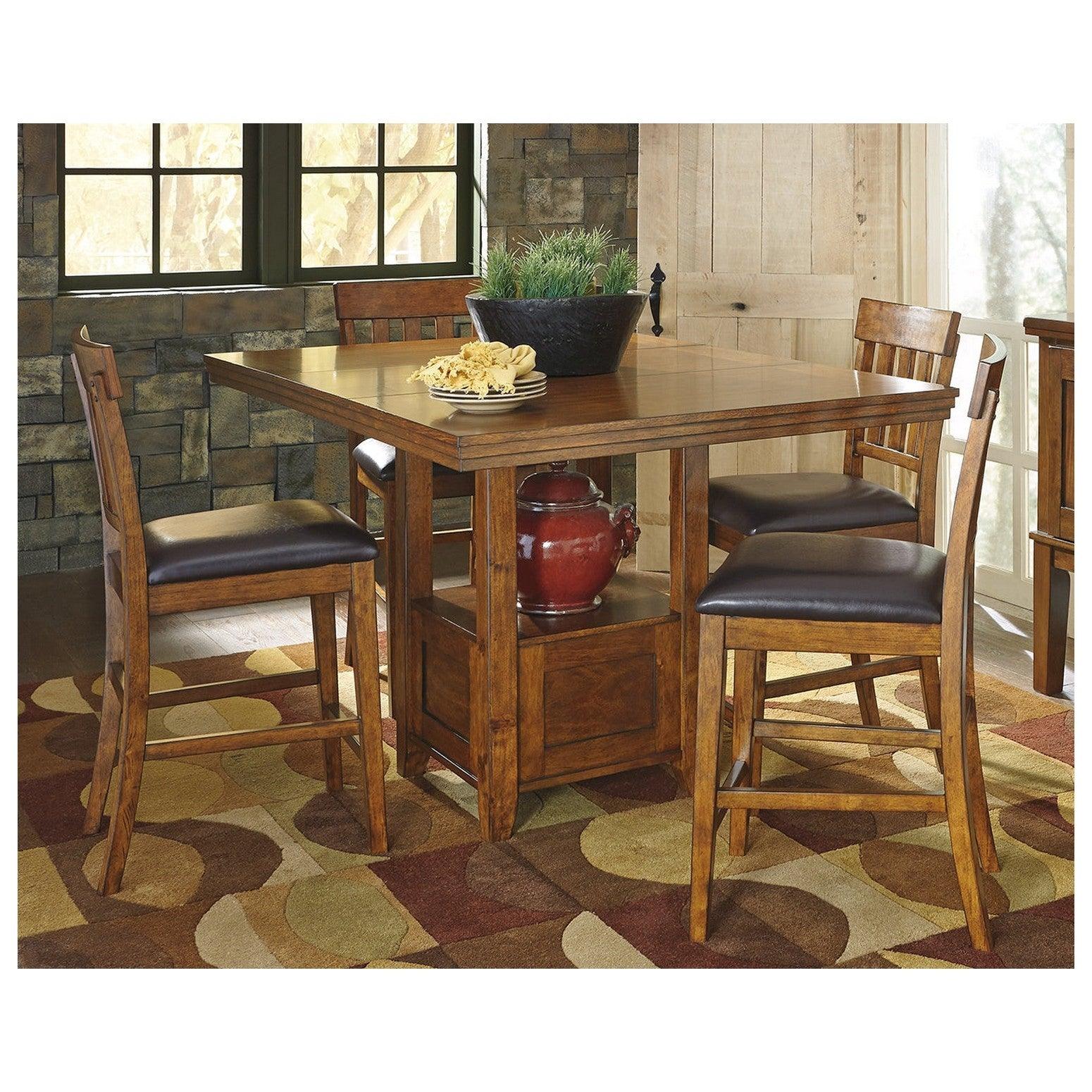 Ralene Counter Height Dining Table and 4 Barstools Ash-D594D1