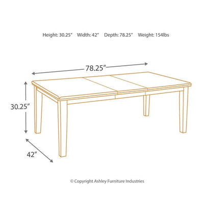 Haddigan Dining Extension Table Ash-D596-35