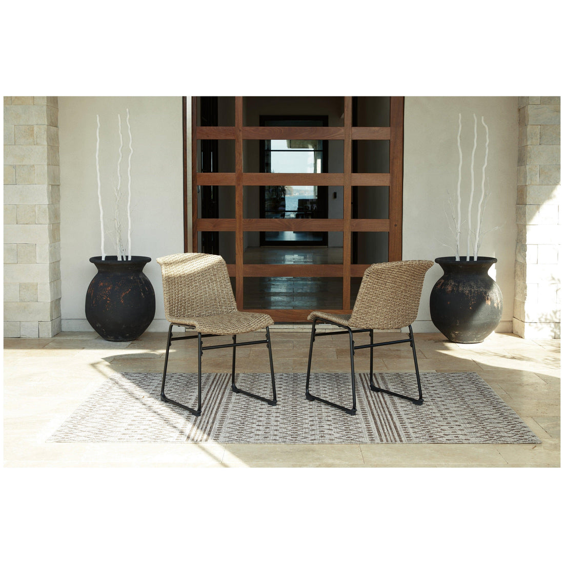 Amaris Outdoor Dining Chair (Set of 2) Ash-P369-601