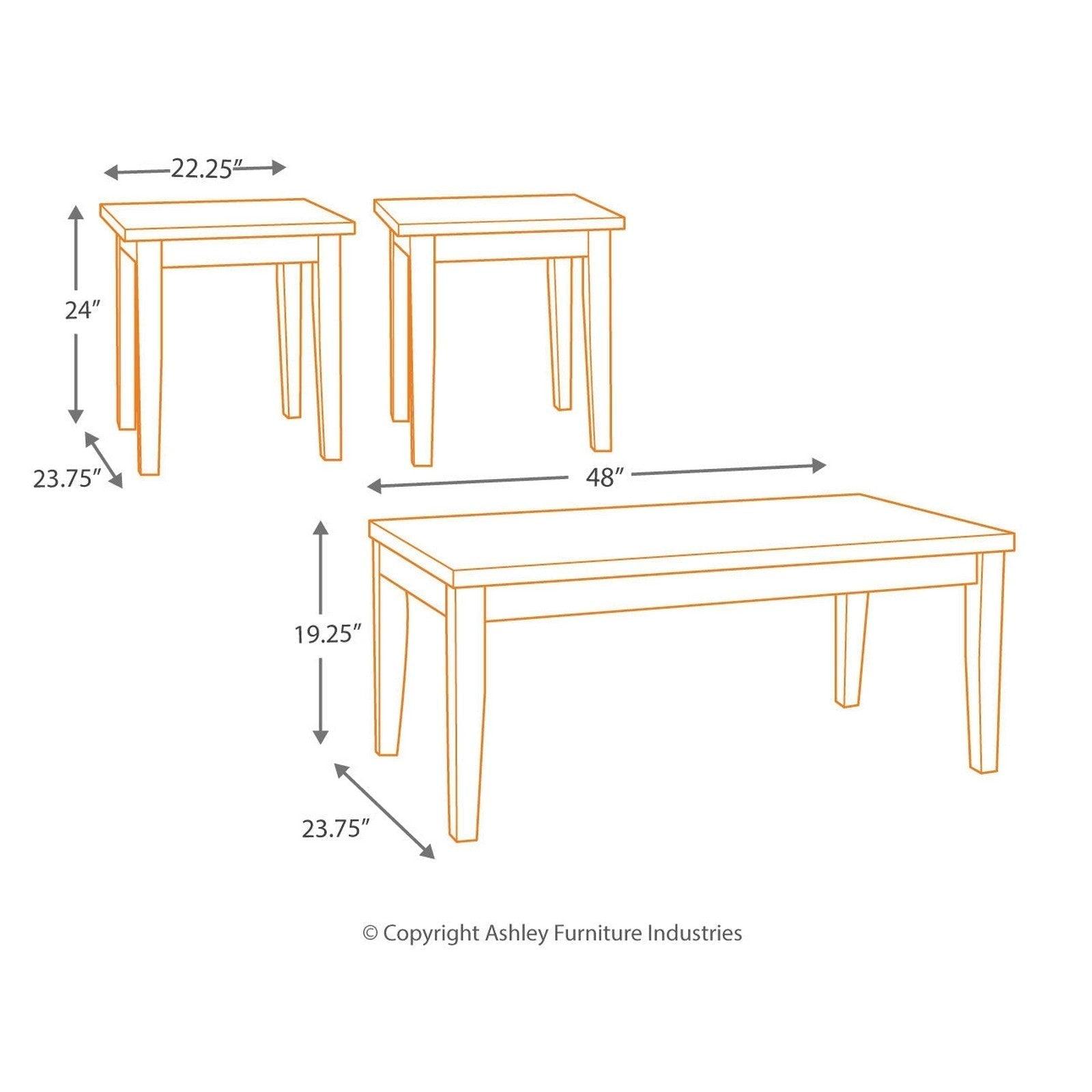 Maysville Table (Set of 3) Ash-T204-13