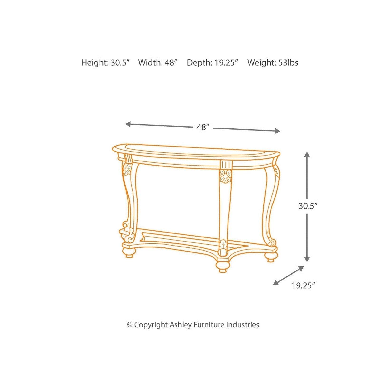 Norcastle Sofa/Console Table Ash-T499-4