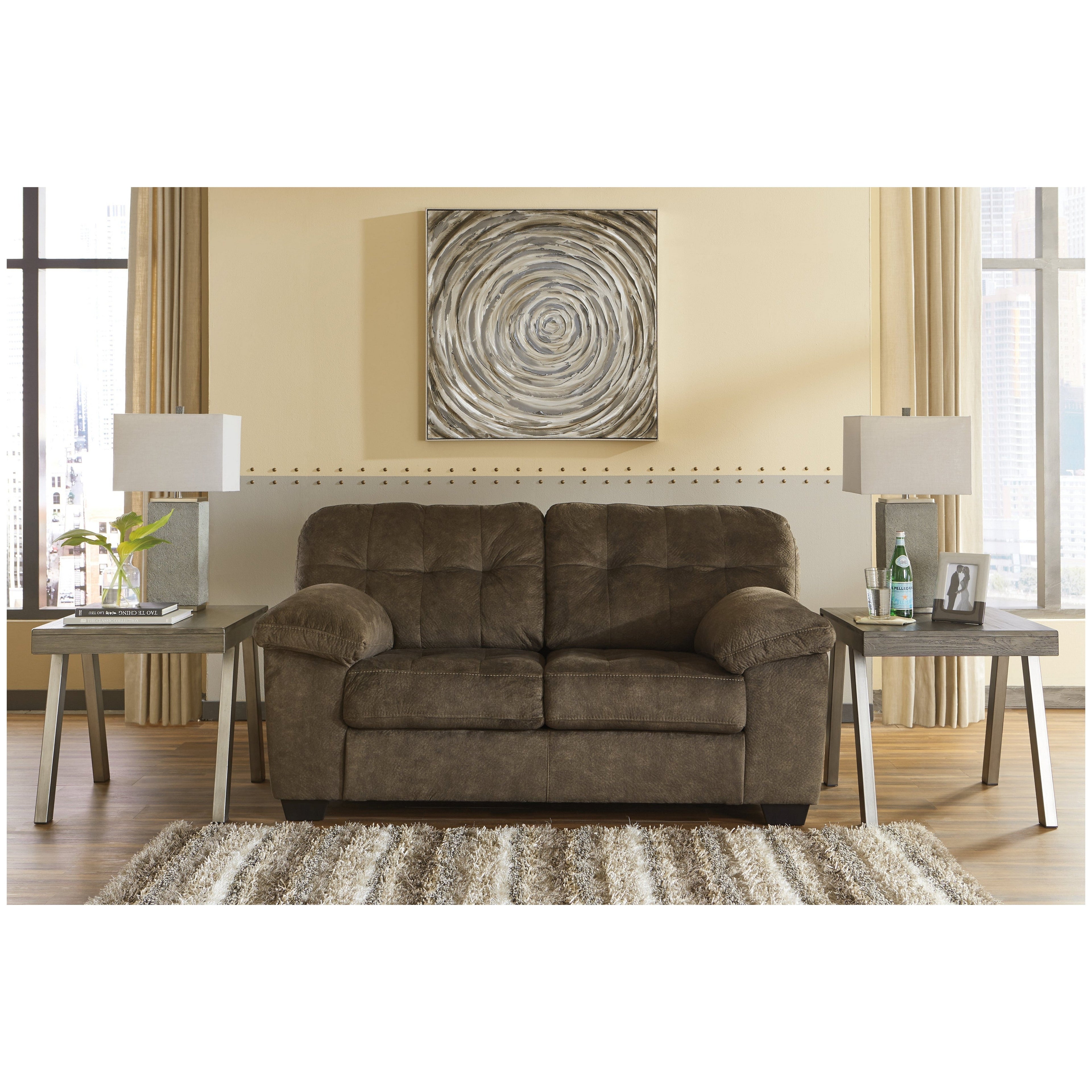Accrington Sofa and Loveseat with Recliner - Ash-70508U5 - Underkut
