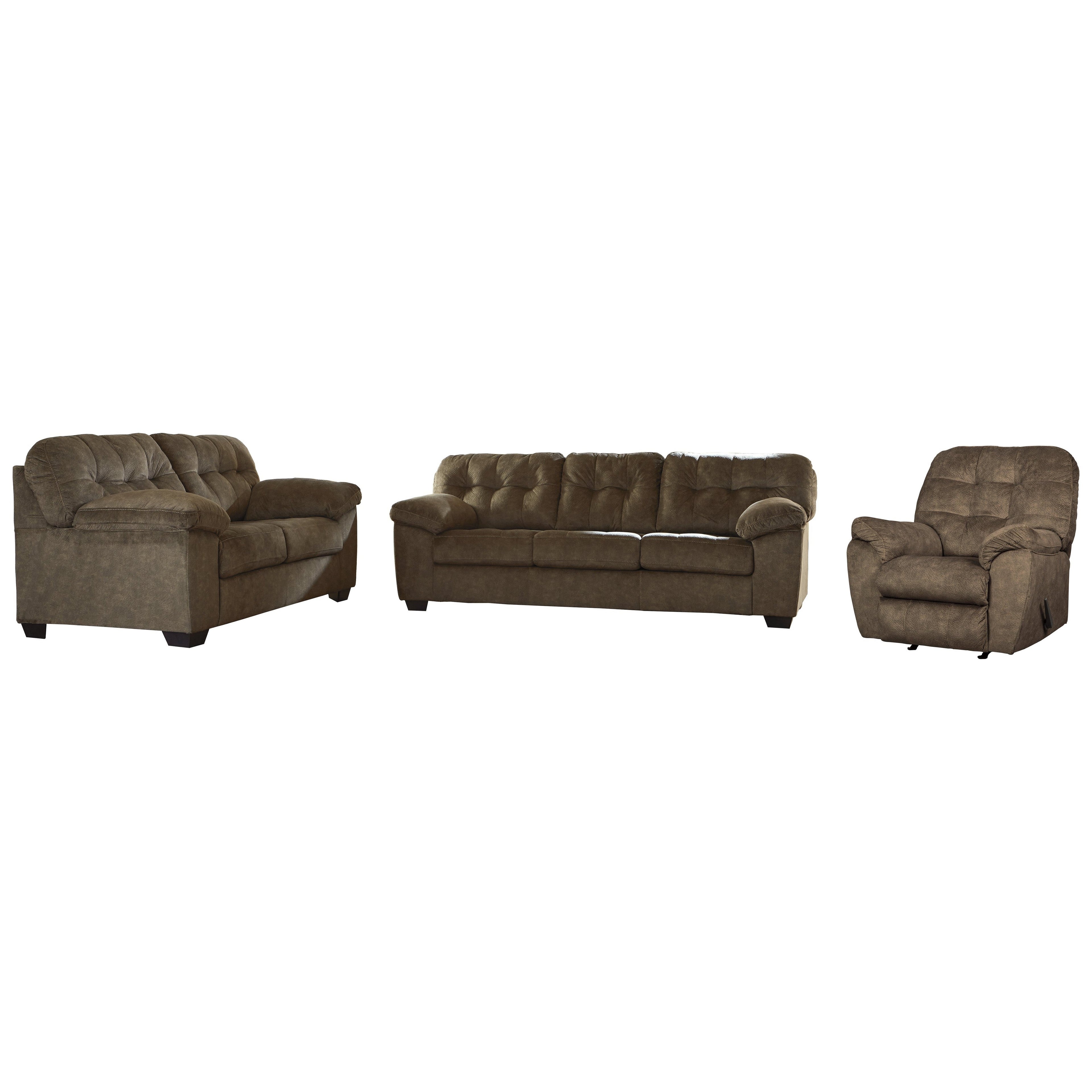 Accrington Sofa and Loveseat with Recliner - Ash-70508U5 - Underkut