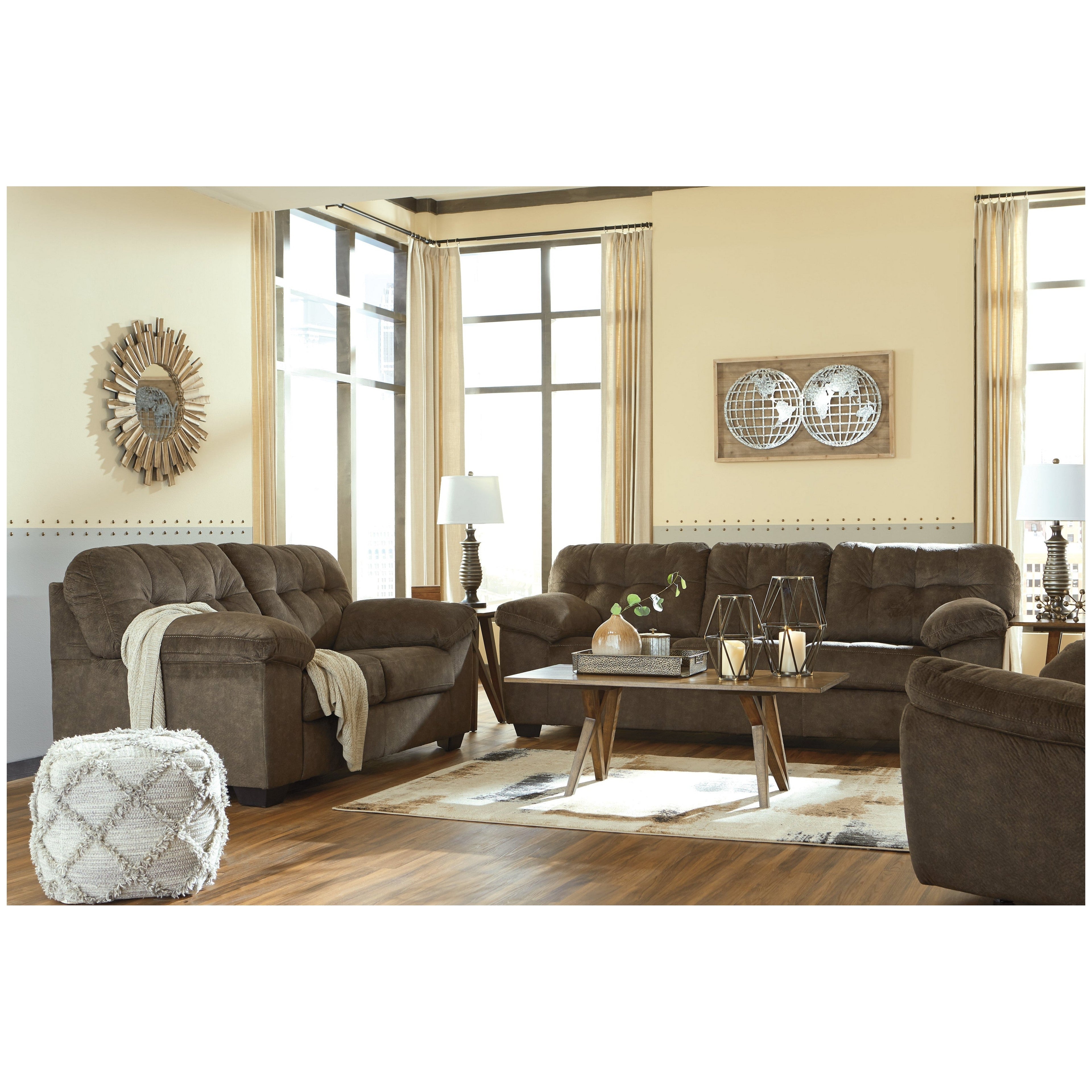 Accrington Sofa and Loveseat with Recliner - Ash-70508U5 - Underkut