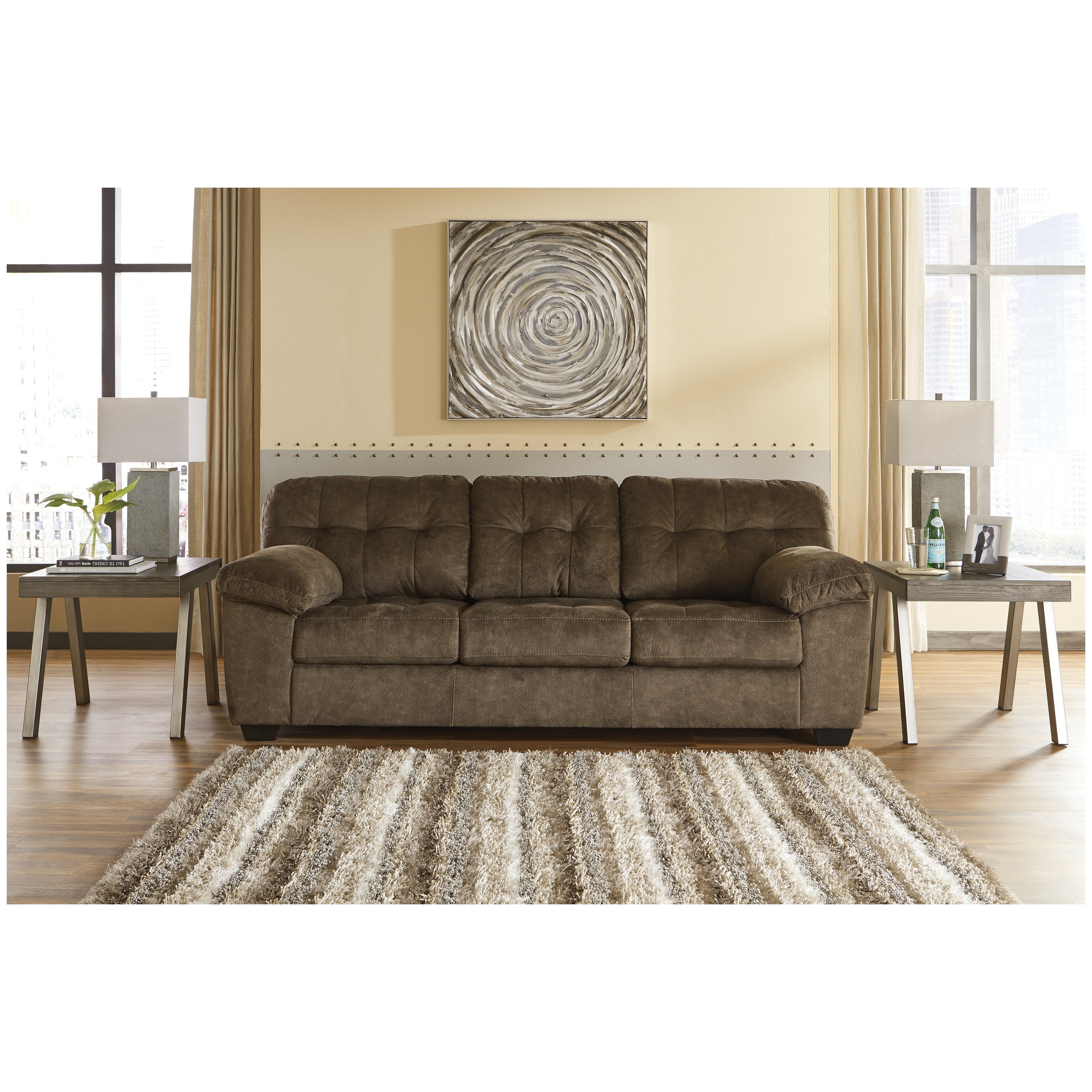 Accrington Sofa and Loveseat with Recliner - Ash-70508U5 - Underkut