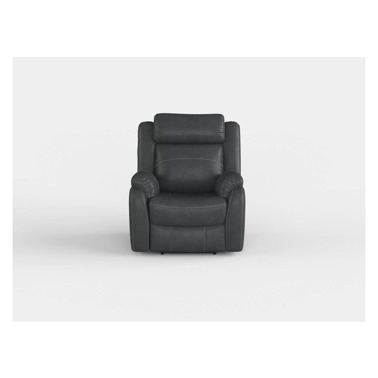 LAY FLAT RECLINING CHAIR, DARK GRAY POLISHED MICROFIBER 9990GY-1