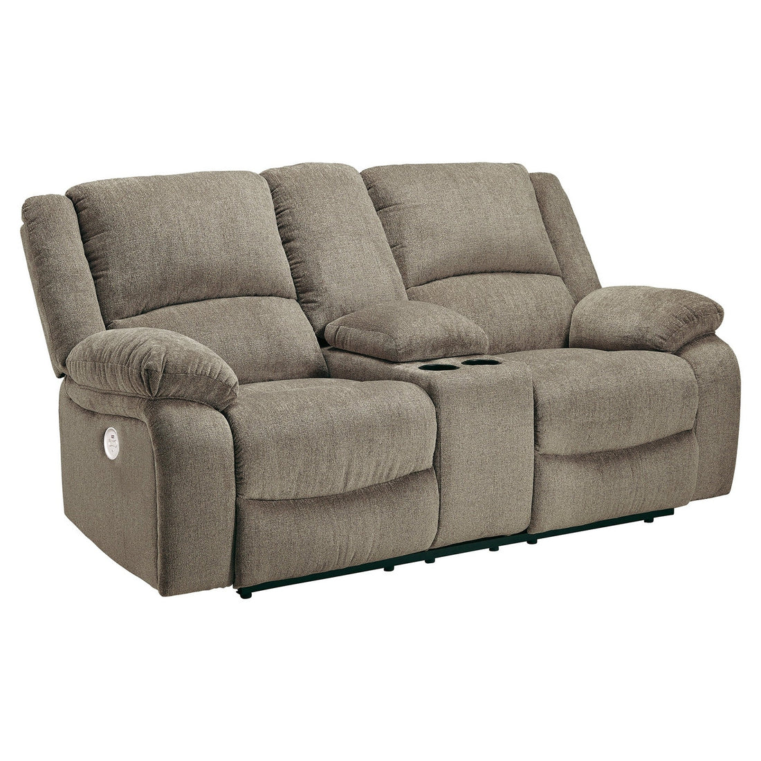 Draycoll Power Reclining Loveseat with Console Ash-7650596