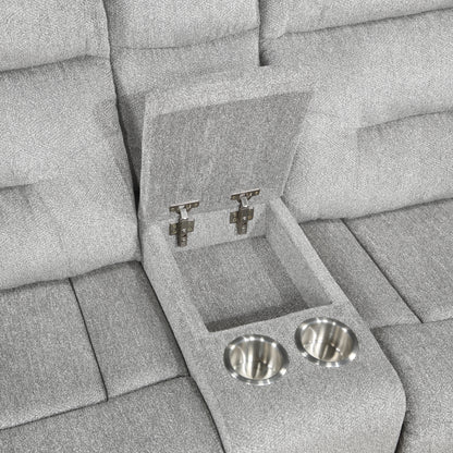 Home Elegance Double Reclining Console Loveseat