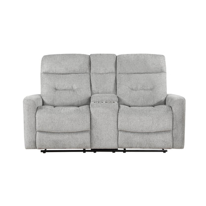 Home Elegance Double Reclining Console Loveseat