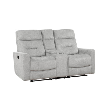 Home Elegance Double Reclining Console Loveseat