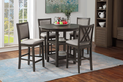 New Classic Amy 5 Pc Counter Dining Set-Cherry