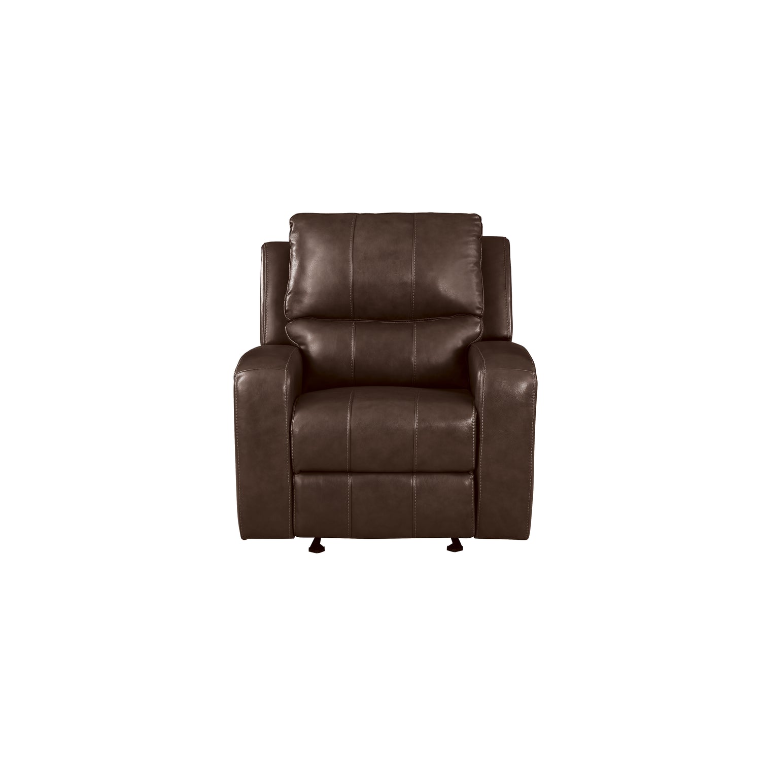Nuevo sillón reclinable deslizante de cuero Linton clásico con frenos eléctricos