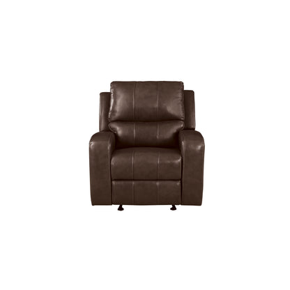 Nuevo sillón reclinable deslizante de cuero Linton clásico con frenos eléctricos