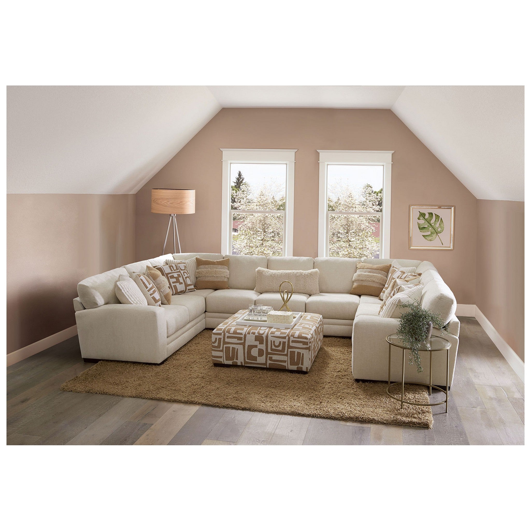 Tan sectional sales