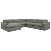 Elyza 5-Piece Sectional with Chaise Ash-10007S6