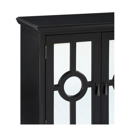 ACCENT CHEST WITH MIRROR DOOR-ANTIQUE BLACK, 3A 1000A70BK