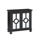 ACCENT CHEST WITH MIRROR DOOR-ANTIQUE BLACK, 3A 1000A70BK