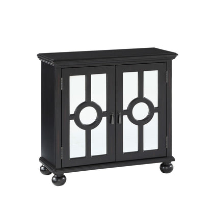 ACCENT CHEST WITH MIRROR DOOR-ANTIQUE BLACK, 3A 1000A70BK
