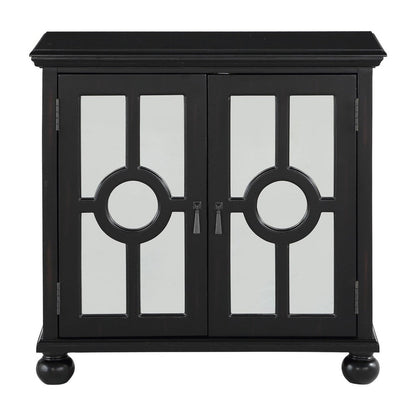 ACCENT CHEST WITH MIRROR DOOR-ANTIQUE BLACK, 3A 1000A70BK