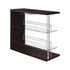 Prescott Rectangular 2-shelf Bar Unit Glossy Cappuccino 100166