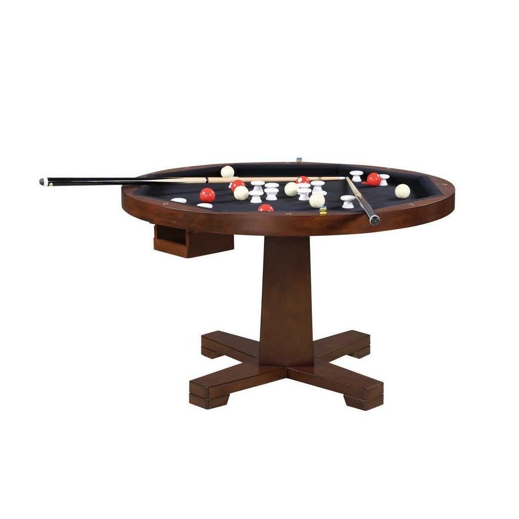 Marietta Round Wooden Game Table Tobacco 100171